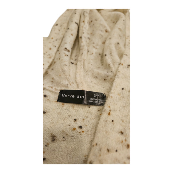 Verve Ami Small Sleeveless Beige Hooded Open Cardigan - Picture 4 of 8